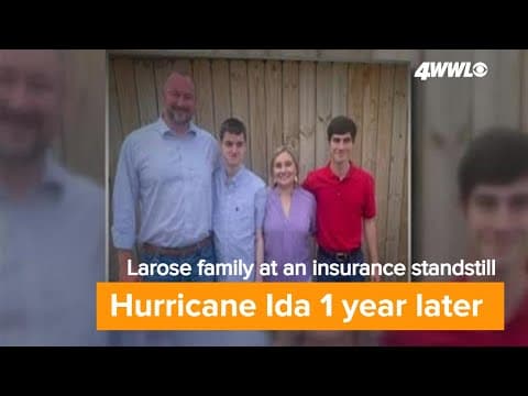 Hurricane Ida 1 year later: Larose family at an insurance standstill