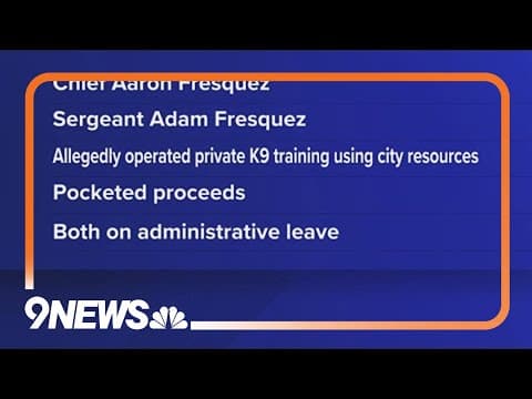 Police chief, sergeant accused of operating private K9 training business using city resources