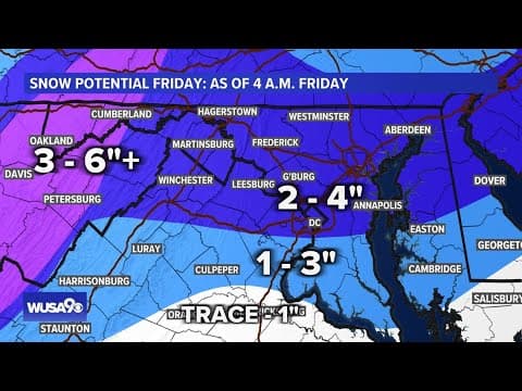 Weather Watch Alert issued for dangerous roads in the DMV as snow falls