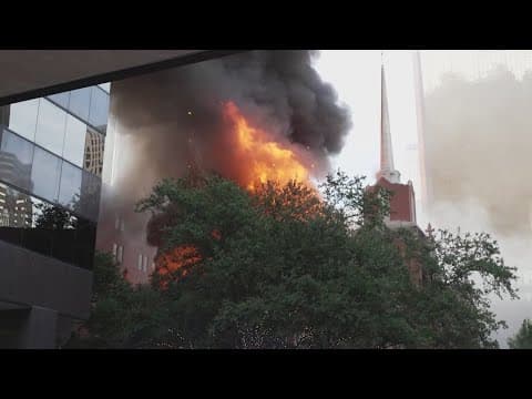 First Baptist Dallas holding service at convention center after its sanctuary burned down in a fire