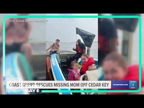 Coast Guard crews rescued a missing mother after she got separated from her family