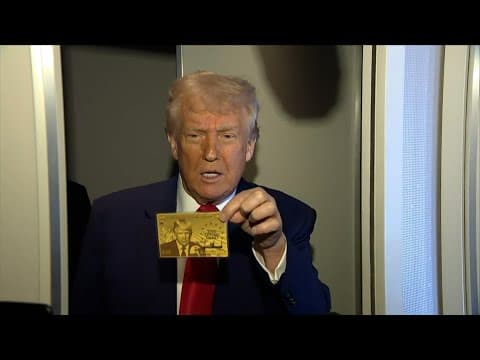 VIDEO: Donald Trump reveals $5 million visa 'gold card' with his face on it