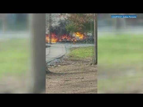 Crews respond to fire at Harriman RV park that burned at least 4 campers, authorities say