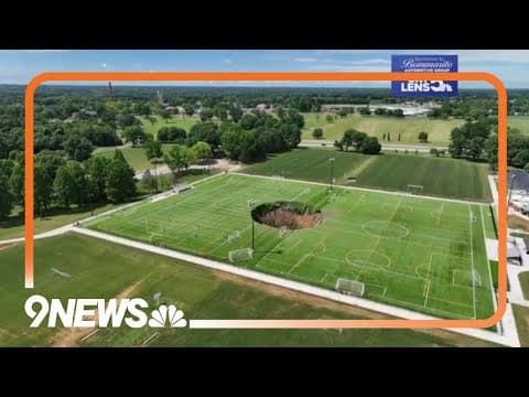 Huge sinkhole swallows soccer field in Illinois