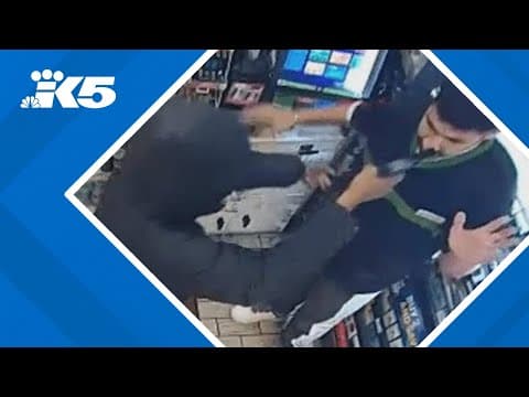 West Seattle gas station clerk recounts 'scary' robbery when suspect pointed a gun at his head