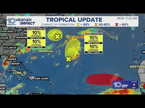 Tropical Storm Erin forms in the Atlantic, 2 other systems trying to develop