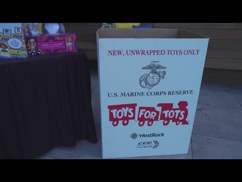 The 9th Annual San Diego Toys for Tots event at the Del Mar Racetrack Sunday