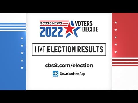 CBS 8 Voters Decide 2022: Election Night Coverage of San Diego, CA, House, Senate