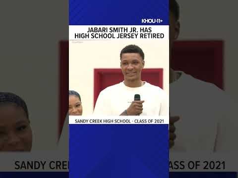 Houston Rockets forward Jabari Smith Jr. has his jersey retired at the high school where he played.