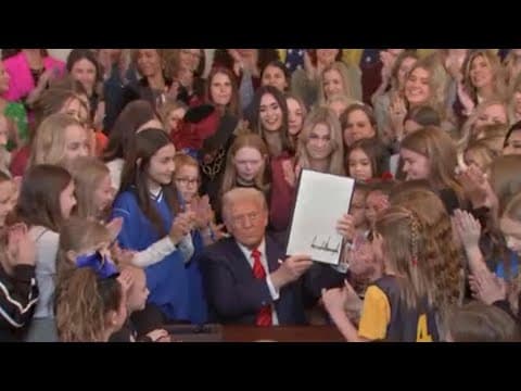 Trump signs order banning transgender athletes from women's sports