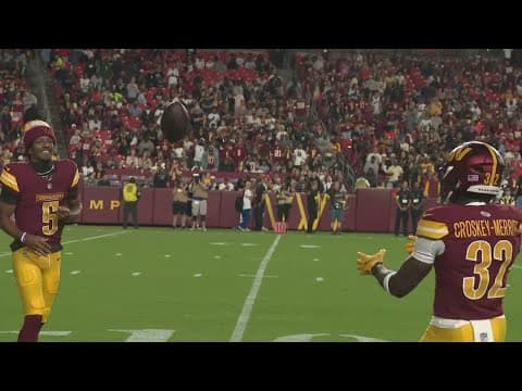 Jayden Daniels finds teammate's first touchdown ball