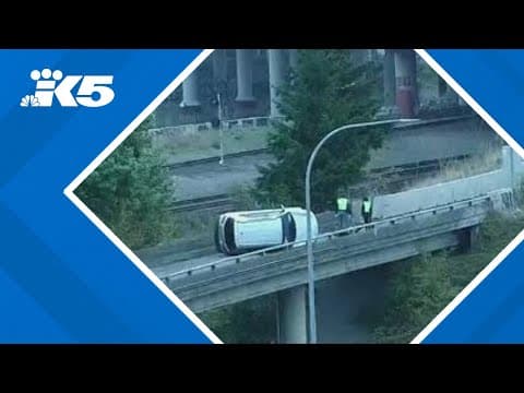 Vehicular assault leads to flipped car on I-5 offramp