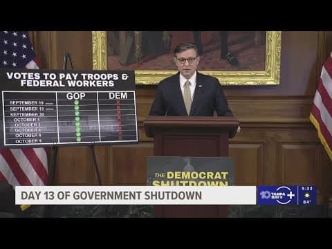 Government shutdown in day 13, with federal workers impacted by layoffs