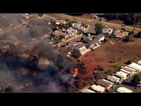 Multiple injured, homes destroyed following vegetation fire near Lakeside