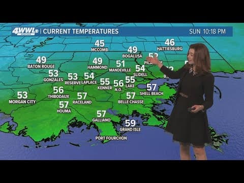 New Orleans 10pm Weather: Rain continues Sunday night before much better weather returns this week