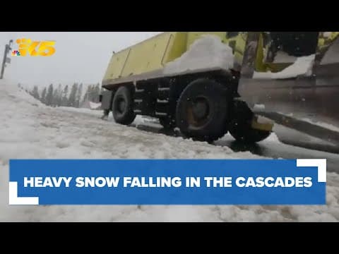 Heavy snow continues to fall in central Cascades