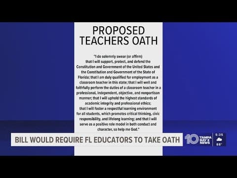 Florida bill would require teachers to take a constitutional oath