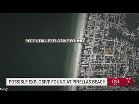 Pinellas County deputies discover possible WWI device at Indian Rocks Beach
