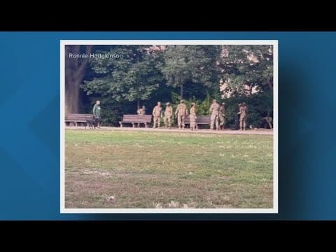 National Guard seen cleaning streets in DC amid federal surge