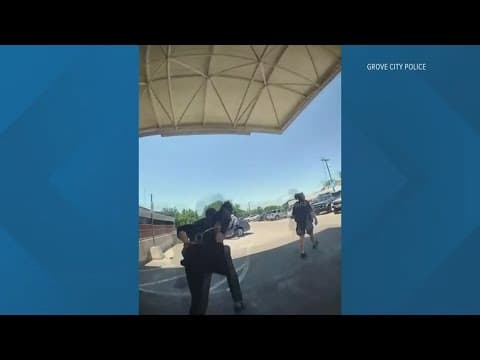 Bodycam footage shows inmate escaping police custody in Grove City