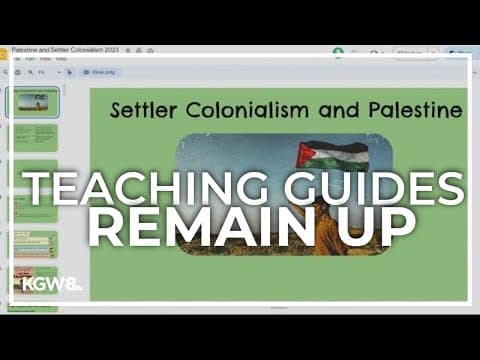 Portland teachers keep controversial pro-Palestine guides up