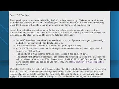 HISD cancels retention incentive bonuses