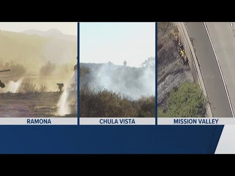 San Diego firefighters remain on high alert after responding to several fires Tuesday