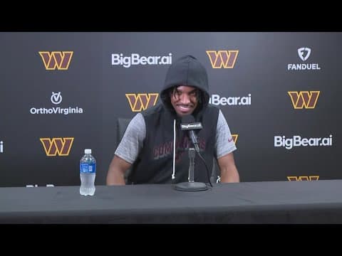 Jayden Daniels talks knee injury recovery, status for Falcons game