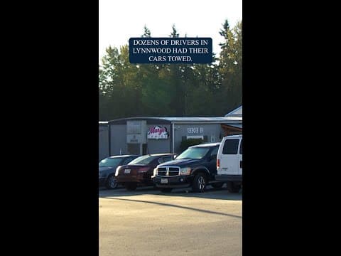 Dozens of vehicles towed from Lynnwood lot