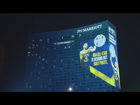 NBA All-Star graphic on JW Marriott gets nightly lighting