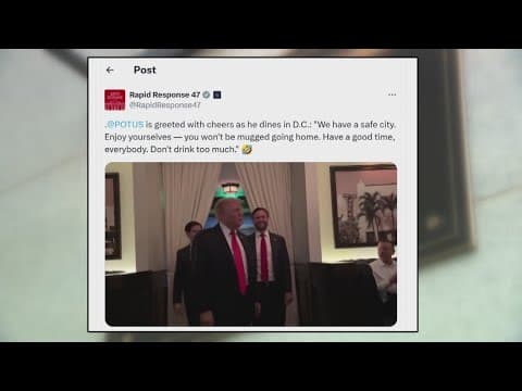 President Donald Trump ambushed while dining out