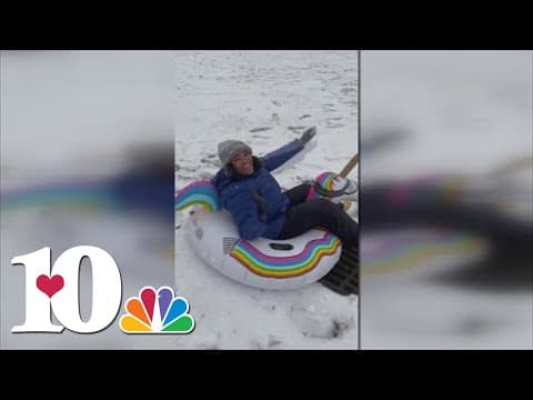 Lauren Davis taking in the snow in Blount County