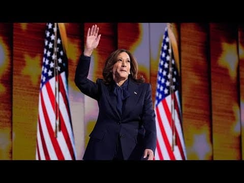 Democratic nominee Vice President Kamala Harris addresses the DNC | Via: NBC/Pool