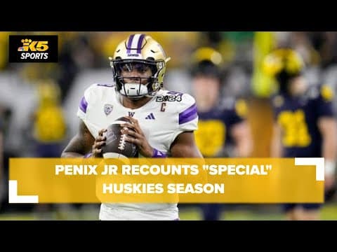 Huskies' Penix Jr recounts 'special' UW season before Seattle sports show