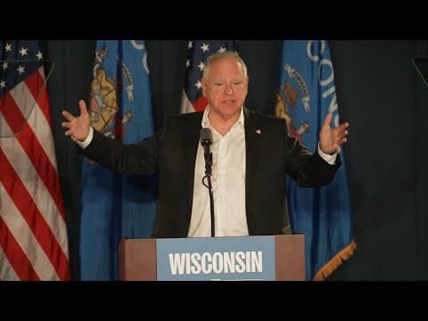 Tim Walz full speech at campaign rally in Wisconsin