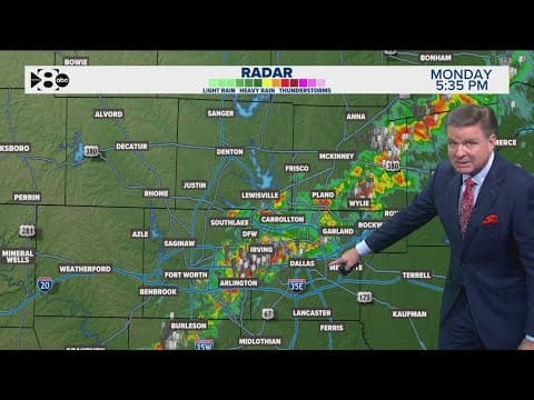DFW Weather: Rain passing through DFW, and a cold front will follow
