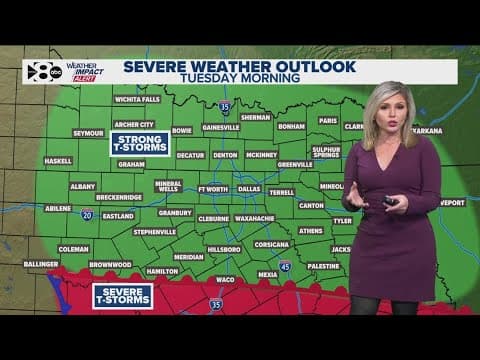 DFW Weather | When to expect severe weather Tuesday, 14 day forecast