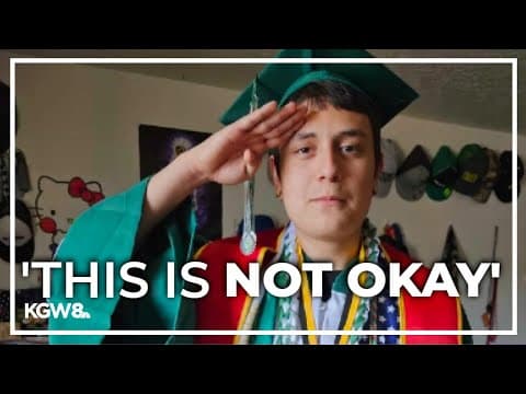 Mom outraged after son was told to remove military stole at graduation