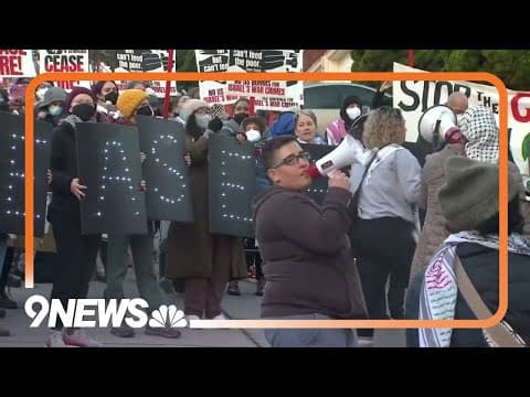 Protesters Gather Outside of Nancy Pelosi's Home Calling For a Ceasefire