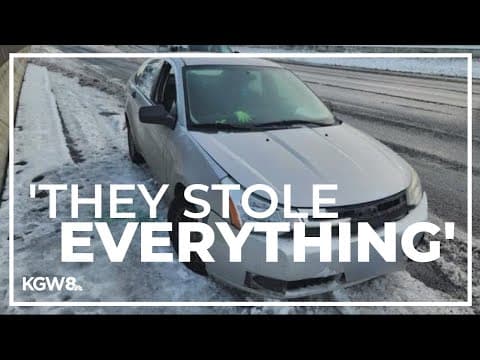 Portland man finds his abandoned vehicle vandalized after snowstorm