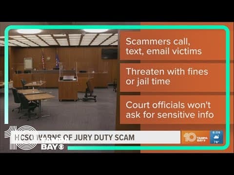 Hillsborough sheriff's office warns of jury duty scams