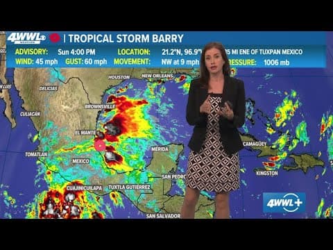 Tropical Weather Impact: TS Barry forms, heads toward Mexico's coastline