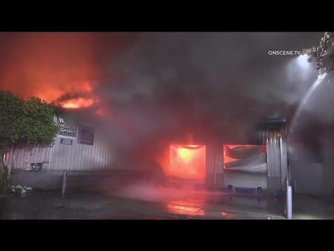 Three alarm fire rips through family-owned business in National City