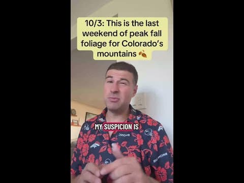 10/3: This is the last weekend of peak fall foliage for Colorado’s mountains! 🍂