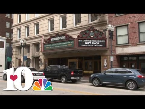 Demonstrators gather outside Tennessee Theatre ahead of annual drag show event