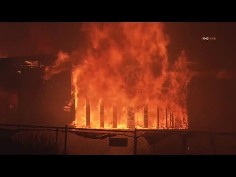 Massive California wildfires fueled by strong winds