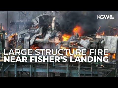 Smoke seen from large blaze near Fisher's Landing in Vancouver