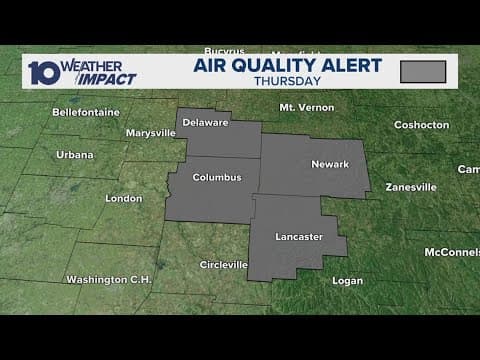 Several central Ohio counties under Air Quality Alert Thursday due to increasing levels of ozone