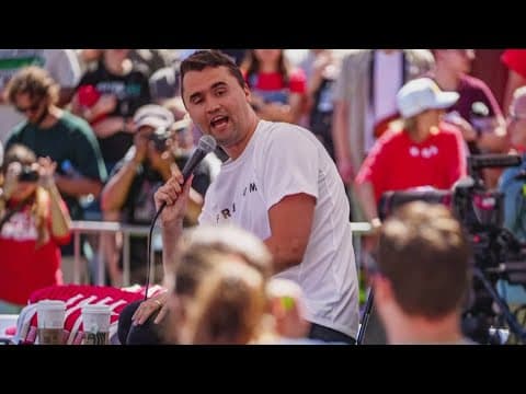 Man describes massive crowd trying to attend Charlie Kirk's memorial service