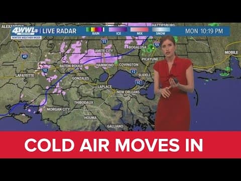 Cold air surges in, freezing rain in some spots north of the lake